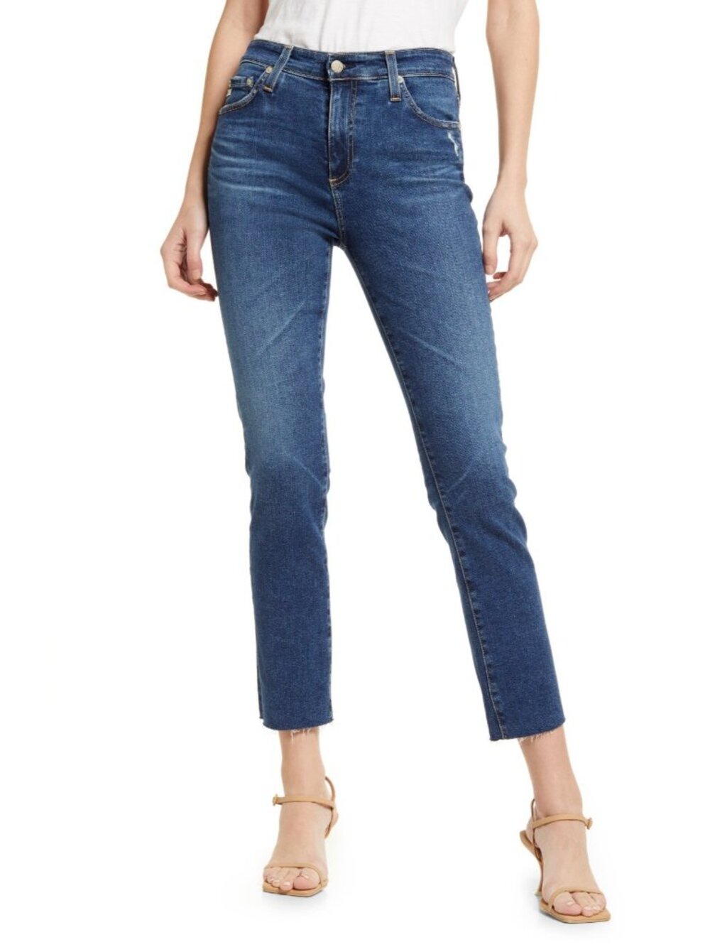 NWT Adriano Goldschmied AG Mari Crop in 12 Years Slim Straight Stretch Jeans 26